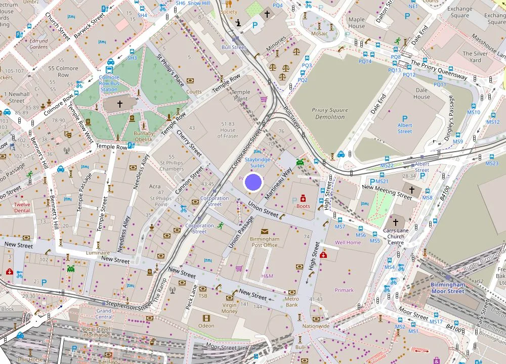 Map: Staybridge Suites Birmingham by IHG